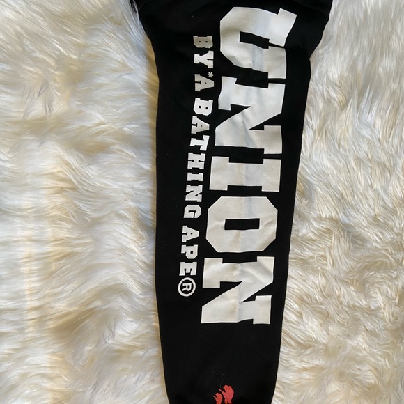 Black bape varsity jacket